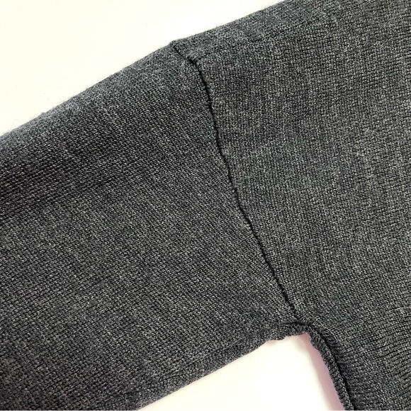 Eileen Fisher Sweater Merino Wool Hi Low Charcoal Gray SZ XS Drop Shoulder Boxy - Picture 3 of 11